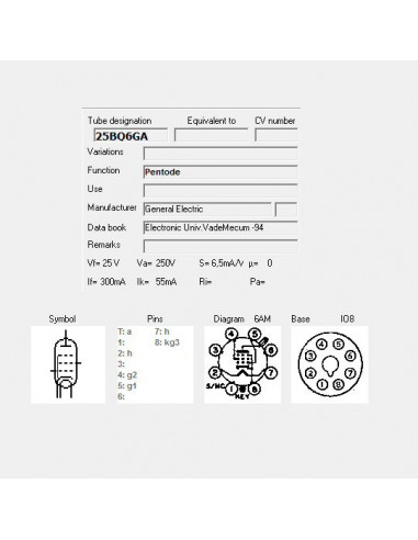 25BQ6GA capture d'écran de TubeData