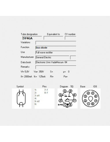 5Y4GA capture d'écran de TubeData