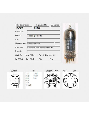 6CX8 capture d'écran de TubeData