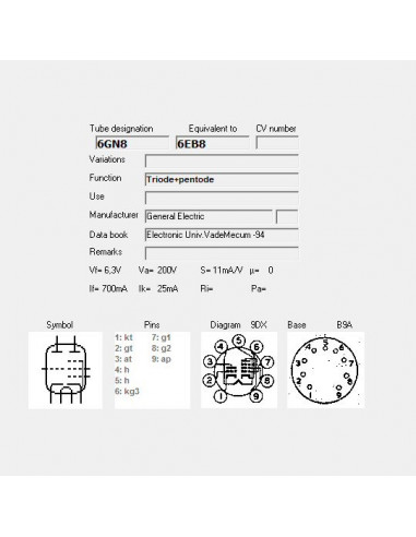 6GN8 capture d'écran de TubeData