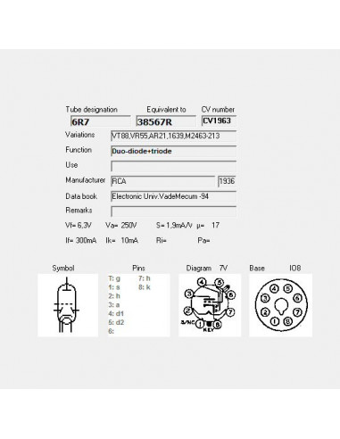 6R7 capture d'écran de TubeData